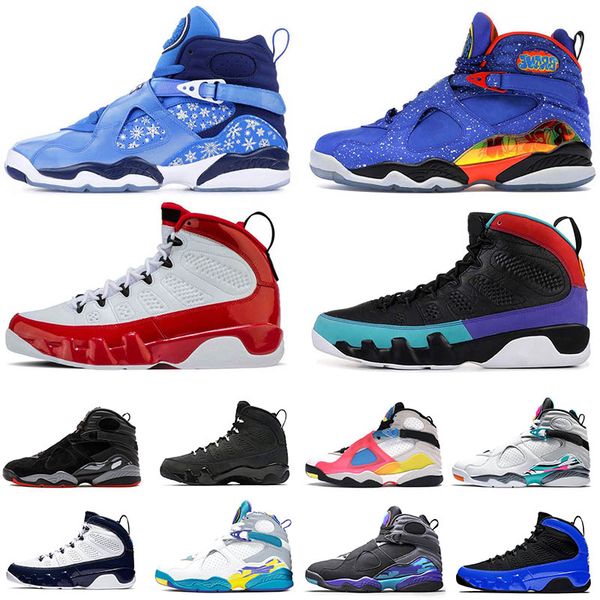 

new jumpman 8 8s mens basketball shoes 9s doernbecher gym red unc 9 south beach retro quai sports trainers designer sneakrts size 36-47, White;red
