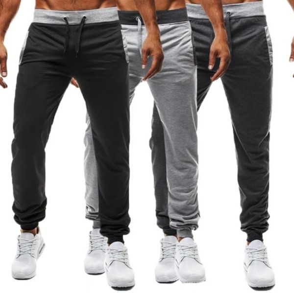 

hip hop gyms men joggers sweatpants men trousers sporting clothing the bodybuilding casual harem pants, Black