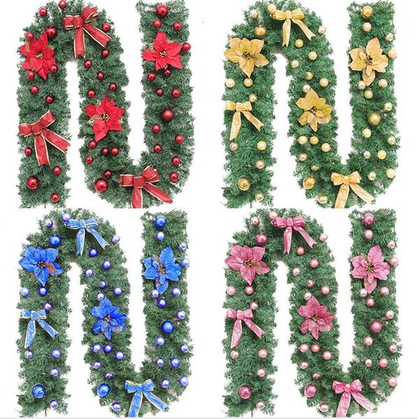 

original garland green christmas party 270cm decoration merry rattan cane xmas wreath home yard decor ljjp293 u5mx