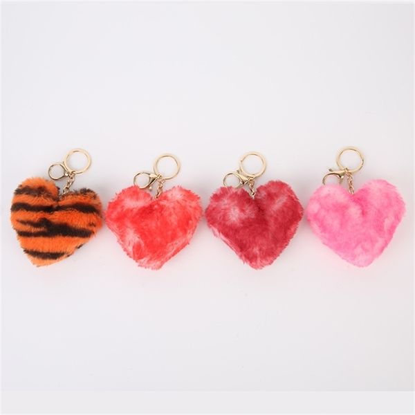 

leopard print heart keychain toy plush cartoon toys gifts kawaii doll mini cute stuffed plush key chain pendant heart keychain g12905