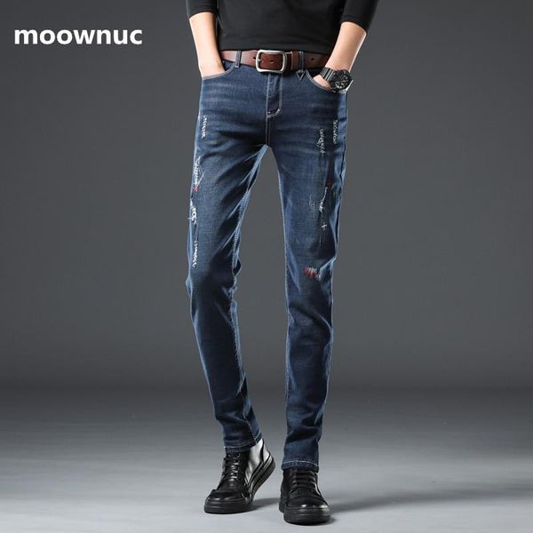

2021 spring new arrival jeans men fashion elasticity men's jeans male slim cotton pants,blue, black