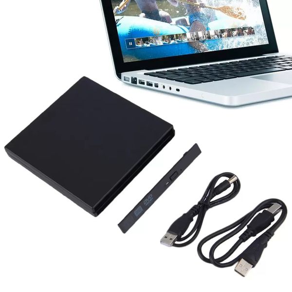 USB 2.0 externo CD-RW Burner Drive DVD-R Combo Player Drive Super Data Power Cabo PC Laptop