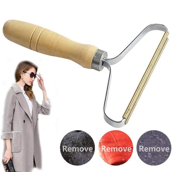 

portable wood lint remover clothes woollen sweater clean tool clothes cleaning fuzz shaver multi-fabric sweater comb with steel net pet hair