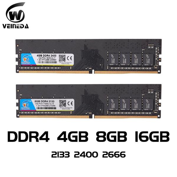 

rams veineda ddr4 8 gb pc computer ram 4gb 8gb 4g 8g memory ddr 4 pc4 2133 2400 2666mhz deskmotherboard memoria 288-pin