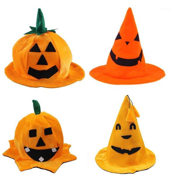 

party hats halloween pumpkin caps performance kids adults cosplay props dress supplies1