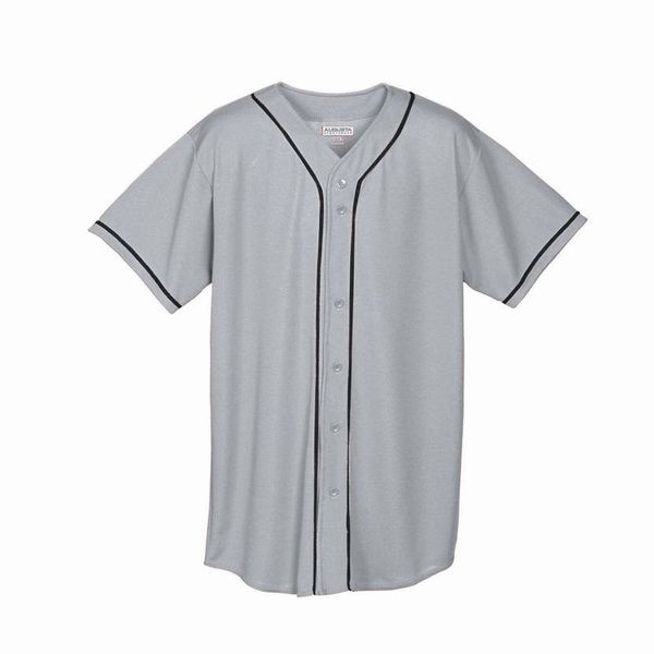 

4654778 blank custom baseball jersey men women size s-3xl white button down pullover, Black;red