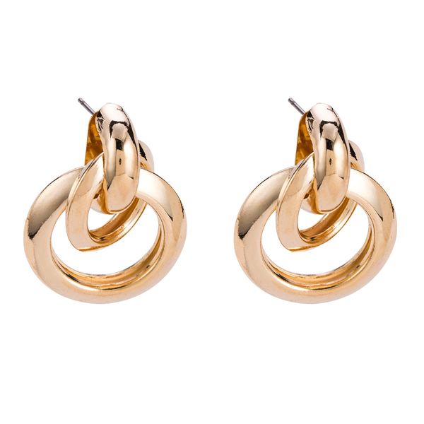 

2020 alloy drop earrings for women 2018 luxury boho personality multilayer winding dangle earrings vintage round geometric jewelry wholesale, Silver