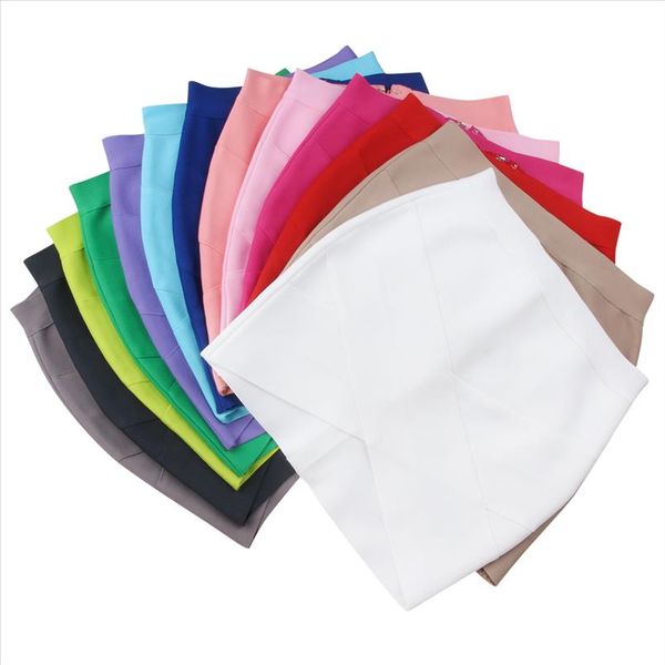 

mini casual pencil slim fashion women front v bandage above knee mini skirts dhh670 drop shipping, Black