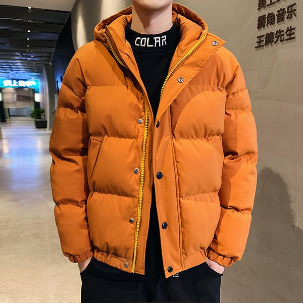 

2021 new jackets casual thick winter coat men solid parka male clothes overcoat outerwear own6, Black