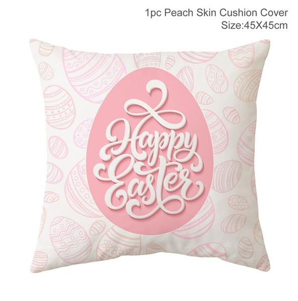 

fengrise 45x45cm easter cushion cover happy easter decorations for home sofa living room pillow case easter bunny decor party bbyjhb lg2010