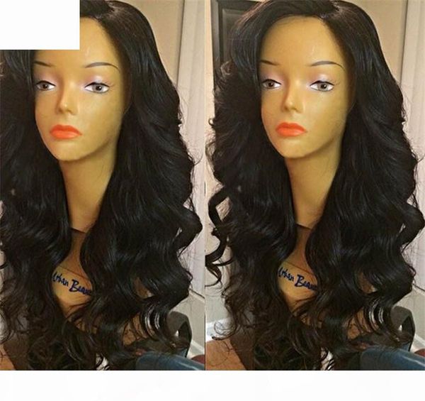 

brazilian virgin bouncy curly wig glueless full lace human hair wig for black women 150 loose wave with baby hair lace front wig, Black;brown