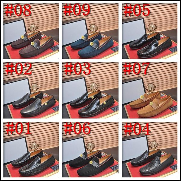 

cq7 men's loafers slip on genuine leather mens penny loafers fashion classic luxury suede leather mens moccasin shoes boat big size 11, Black