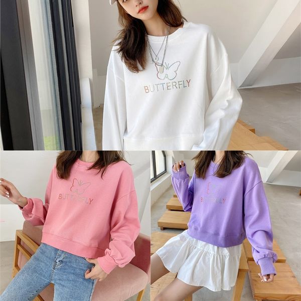 

erdwt be short celebrity cartoon t-shirt sleeve sequins letter women's t-shirt student casual loose bat sequins round neck online sequi, Black