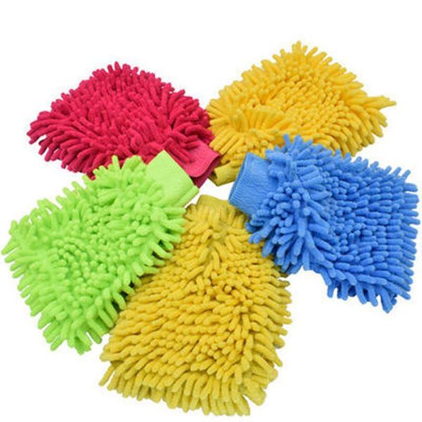 

car microfiber wash mitt ultrafine fiber chenille wash glove soft mesh backing no scratch home cleaning window washing glove h sqcvzm