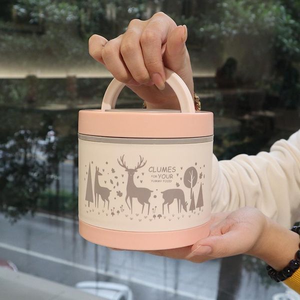 

400ml soup box sealed leakproof kids lunchbox eco friendly round food container meal bento box plastic lunch box glass liner new wmtczw