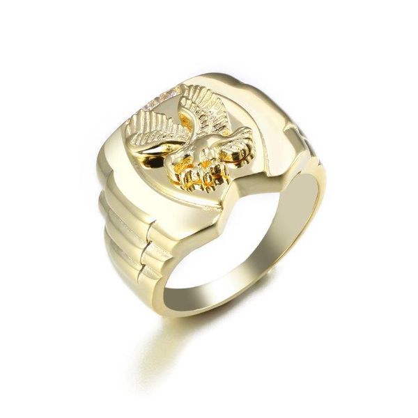 

europe and america creative dapon zhan chi mens rings wholesale custom 925 silver fashion personalized hip hop ring first decoration, Golden;silver