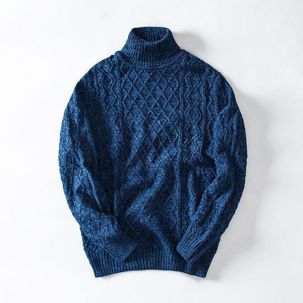 

men's turtleneck cotton pullover warm winter comfortable long sleeve spacious casual clothes knitted casual autumn sweater1, White;black