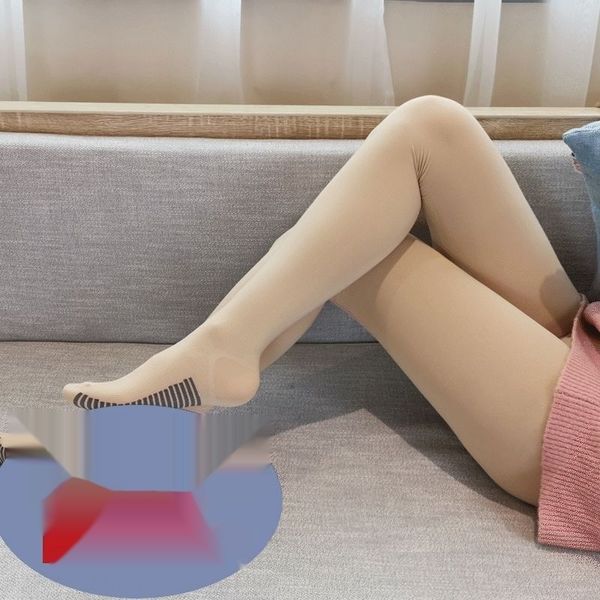 

ntpwm pantyhosepantyhose leg artifact women's velvet pantyhosepantyhose bare fleshy autumn and winter exquisite packaging base socks xw, Black