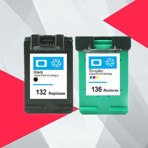 

132 136 ink cartridge replacement for 132 136 for psmart 2573 c3183 officejet 6213 psc 1513 printer