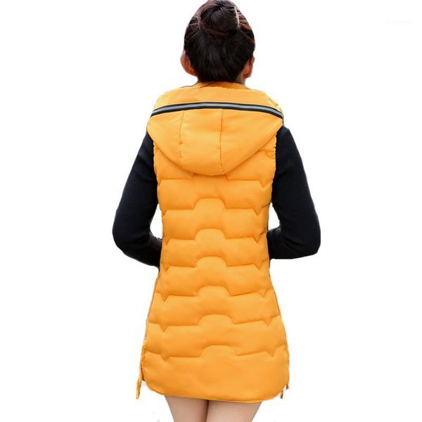 

2020 winter women waistcoat new arrival fashion female jacket hooded warm long colete feminino plus size women coat1, Black