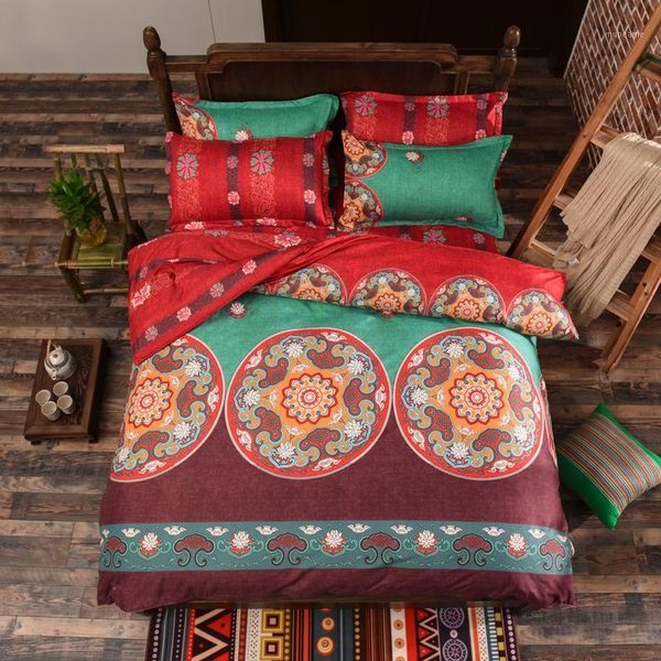 

bedding sets chinese style set 3/4pcs floral printed bed linen duvet cover pillowcases bedclothes home textile bed1