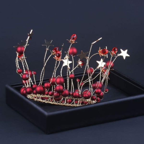 

тост атмосфера платье корона красный китайский свадебный головной убор, Silver