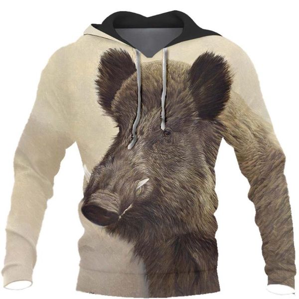 

wild boar fashion playerun funny new fashion long sleeves 3d print zipper/hoodies/sweatshirt/jacket/men/women, Black