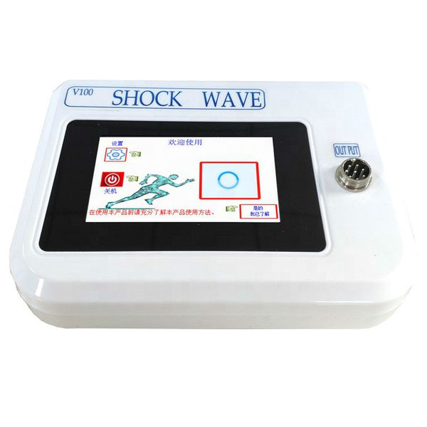

2020 high quailty shock wave therapy machine body relax pain relief touch screen ed treatment body massager health care device#002, Black;white