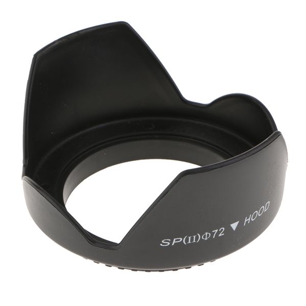 

72mm screw mount reversible tulip flower crown petal shaped camera lens hood