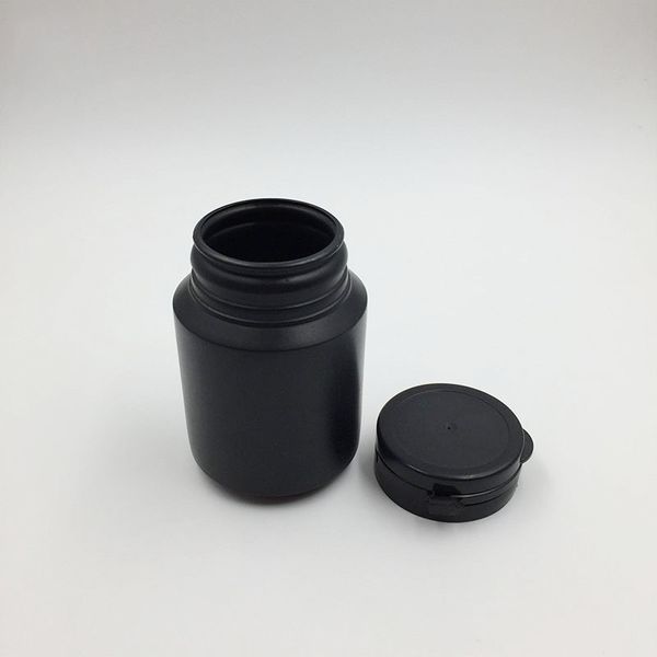 50 pz/lotto 100 ml 100cc di Plastica HDPE Nero Contenitore Farmaceutico Bottiglie di Pillole con tappo ad anello duro per Imballaggio Medicina