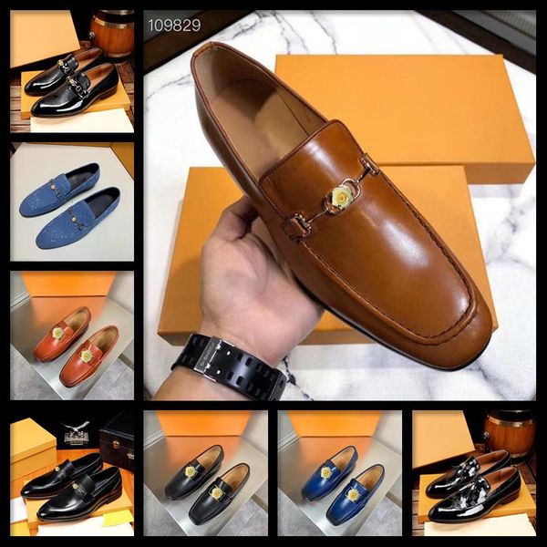 

c5 men shoes genuine leather metal buckle strap formal shoe for dress luxury style elegant male footwear 2020 11, Black