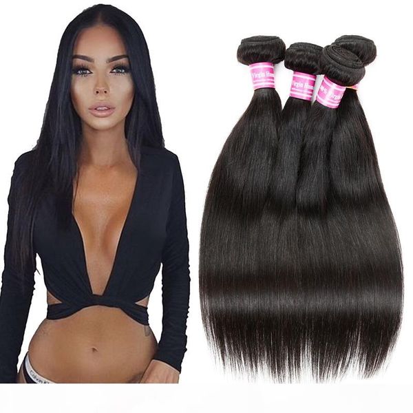 

brazilian virgin straight human hair extensions brazilian straight hair brazilian indian remy human hair weave bundles natural color by cosy, Black