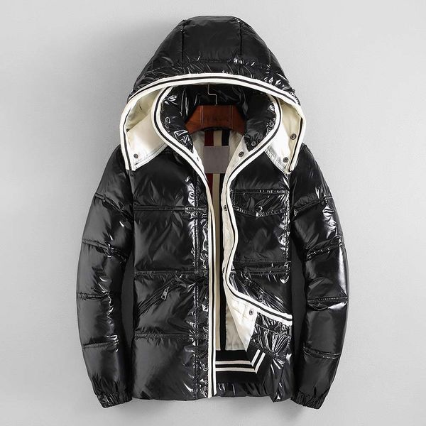 

new 2021 men down jacket down coats mens outdoor thick warm feather man winter coat outwear jackets parkas, Black