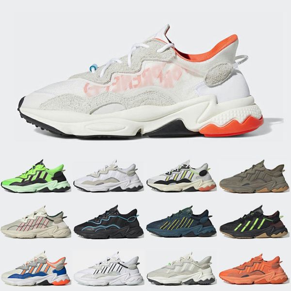 

men women running shoes reflective xeno ozweego king push core black neon green cloud white mens shoes trainers sports sneakers size 36-45