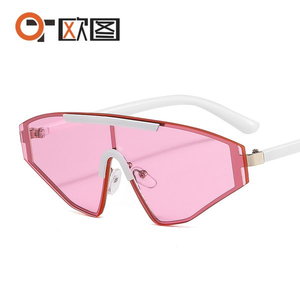 

personalized conjoined color ins fashion trend sunglasses 20078, White;black