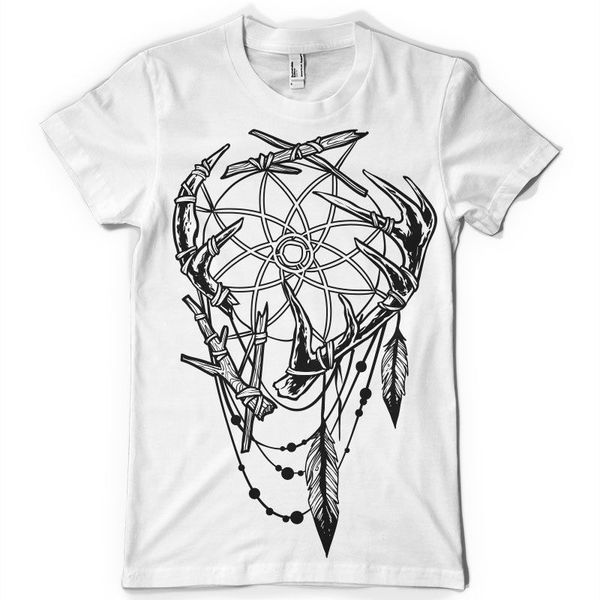 

fashion the tribe dream catcher antler bone feathers mens tshirt tee tee shirt sport hooded sweatshirt hoodie