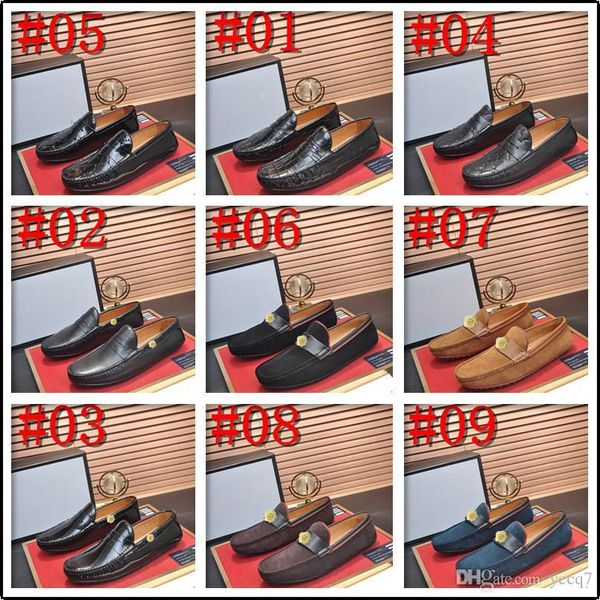 

md gold silver mens loafers fashion moccasins driving shoes slip on flats plus size 38-48 wedding party loafers designer shoe 22, Black