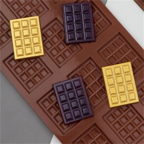 Epoxy Resina Silicone DIY Mold Retângulo Grande Tamanho 12 Chunk Mold Chocolate Waffle Doces Jelly Block de Gelo Bolo Moldes Nova Chegada 2 1ld L2