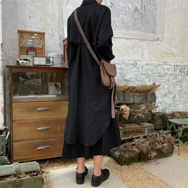 

2021 new homemade black two-color long shirt with ripped project back 2lib