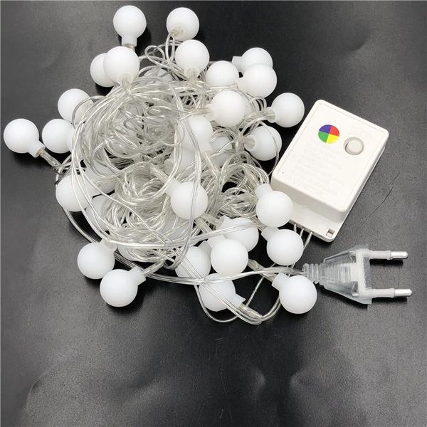 

eclh 5m 40 led rgb garland string fairy ball light for wedding christmas holiday decoration lamp festival outdoor lighting 220v swy qylrgy