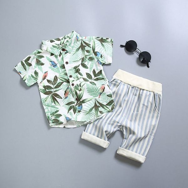 

baby clothes suit for newborns boy cotton clothing set summer fashion outerwear infant babies boys set blouse+pant kids costume y200803, White