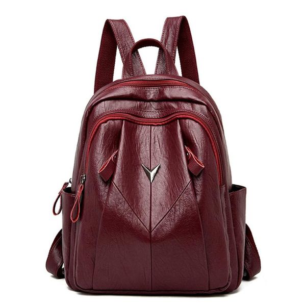 

fashion women backpacks pu leather school bags for teenager girls travel backpack bags for ladies mochilas mujer