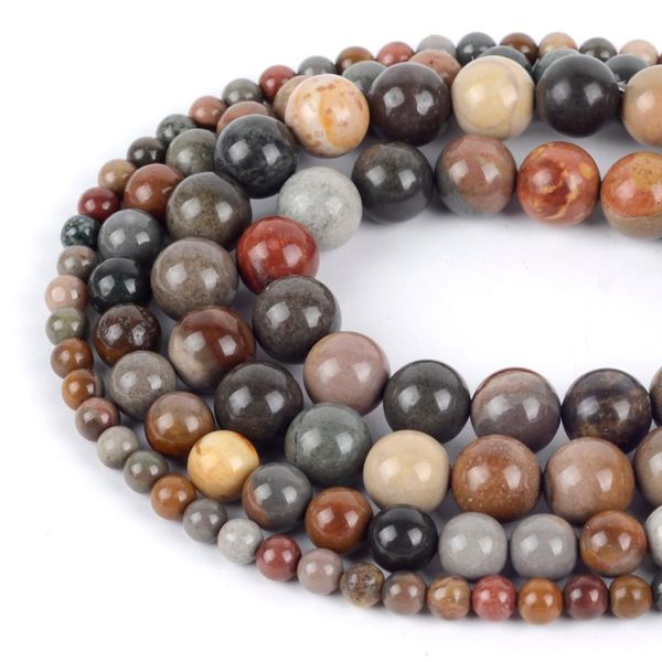 

wholesale natural ocean stone round loose spacer beads for jewelry making 4/6/8/10/12mm diy bracelet handmade necklace