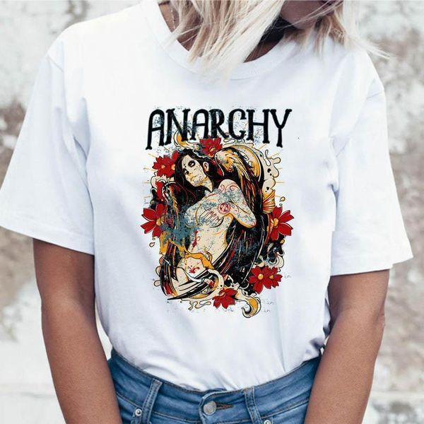 

anarchy t shirt for harajuku women clothing female tshirt graphic tees ulzzang funny t-shirt korean, White