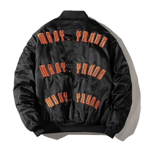 

2021 new embroidered men winter driver hip hop baseball jacket couple high-street rock streetwear letter 667f, Black;brown