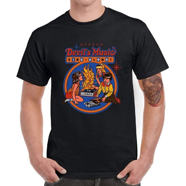 

devil's music sing-along printed men's funny t-shirt sport hooded sweatshirt hoodie