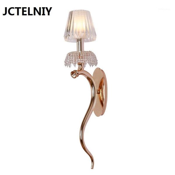 

american crystal single head living room wall lamp luxury classical bedroom wall lamp l decorative modern led1