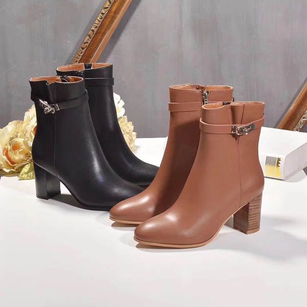 

fashion lace up rivets motorcycle boots women round toe high heel martin boots women short plush ankle boots for women 35-40, Black