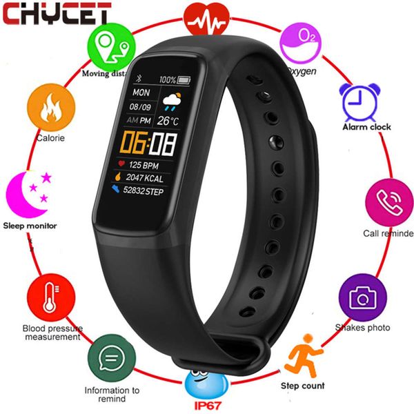 

chycet heart rate tracker fitns wristband whatsapp reminder belt intelligent boys and girls