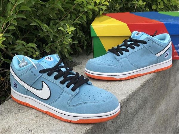 

2021 sale authentic dunk sb low club 58 skateboard shoes blue chill safety orange black white sneaker men women outdoor sports shoes us 36-4